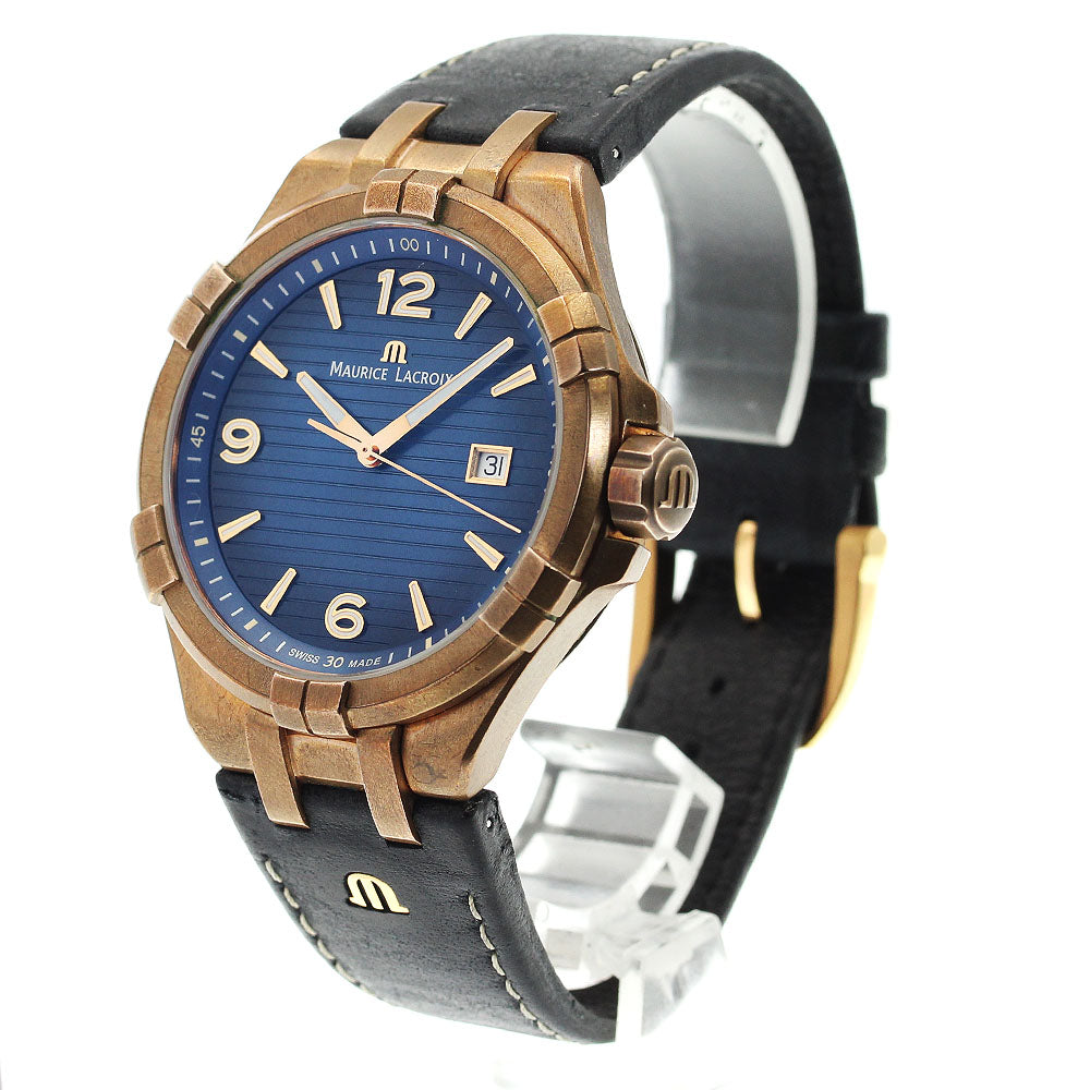 MAURICE LACROIX AI1028-BRZ01-420-1 Icon Bronze Limited Edition (500 pieces worldwide) Date Quartz Men's Watch with Warranty Card