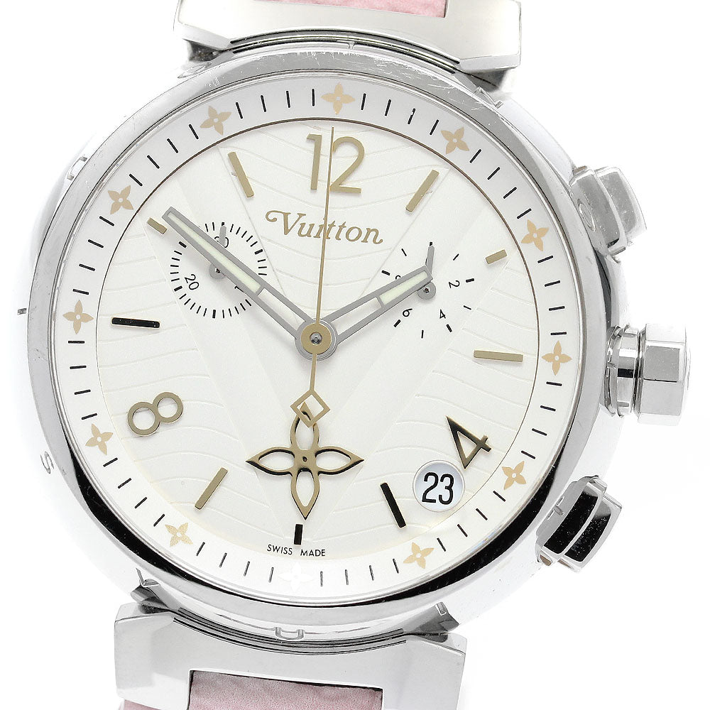 LOUIS VUITTON QA093 Tambour New Wave Chronograph Quartz Men's Watch with Box
