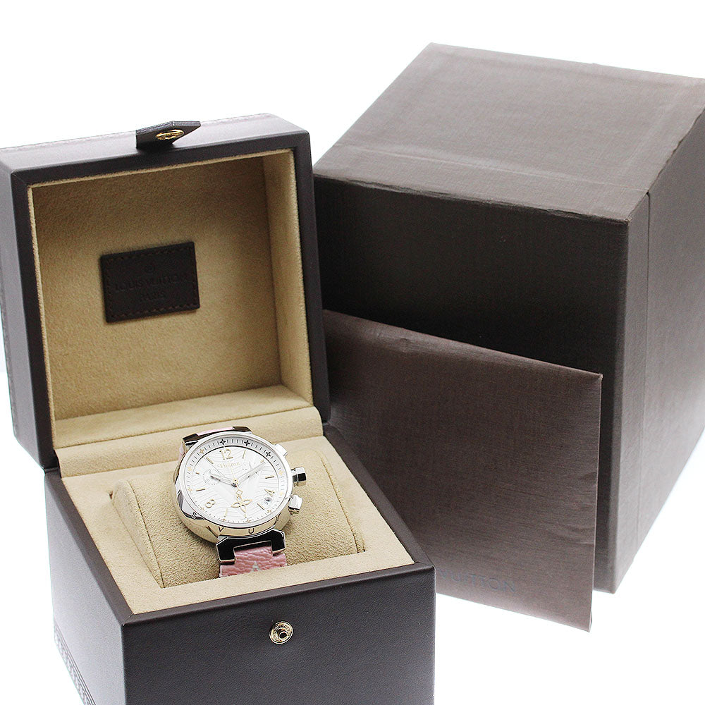 LOUIS VUITTON QA093 Tambour New Wave Chronograph Quartz Men's Watch with Box