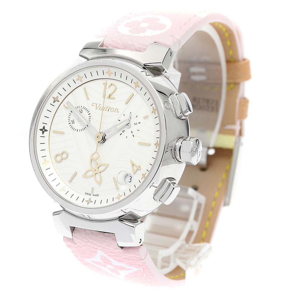 LOUIS VUITTON QA093 Tambour New Wave Chronograph Quartz Men's Watch with Box