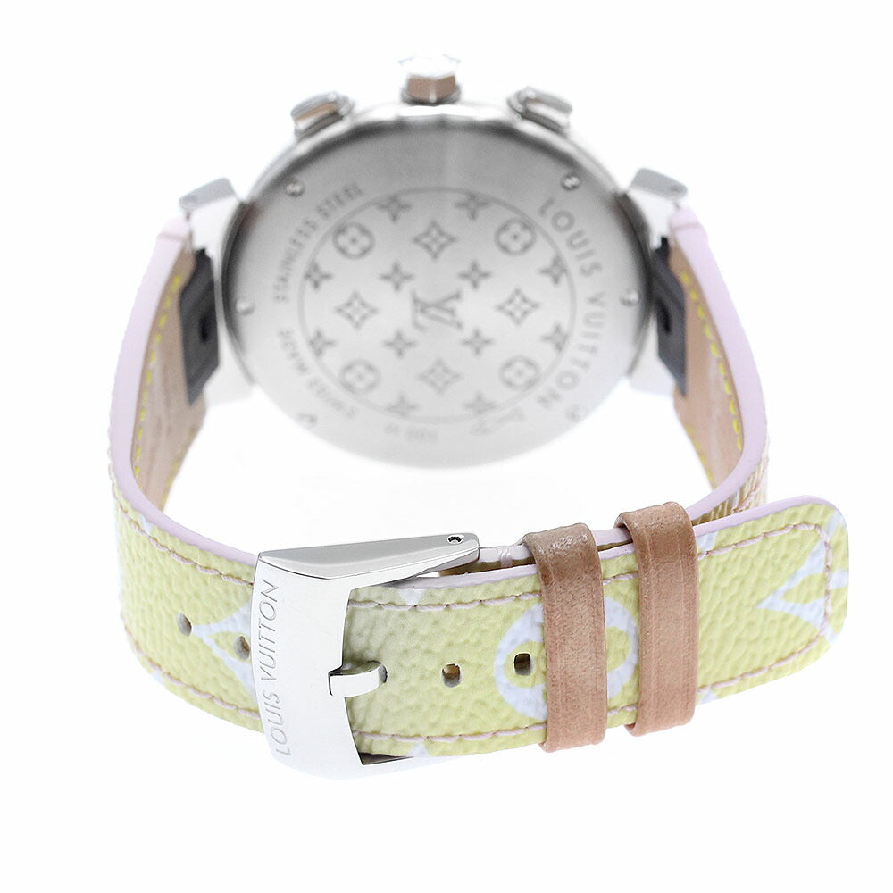 LOUIS VUITTON QA093 Tambour New Wave Chronograph Quartz Men's Watch with Box