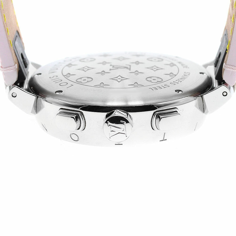 LOUIS VUITTON QA093 Tambour New Wave Chronograph Quartz Men's Watch with Box