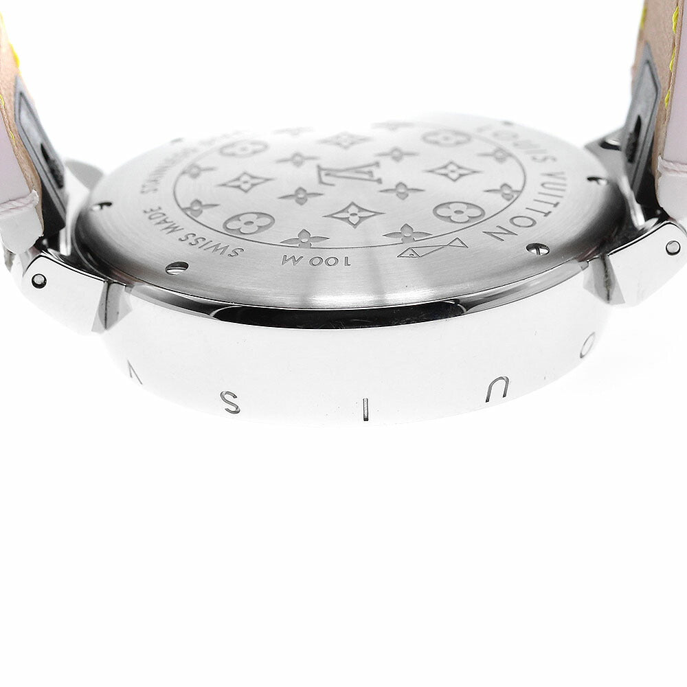 LOUIS VUITTON QA093 Tambour New Wave Chronograph Quartz Men's Watch with Box