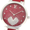 LOUIS VUITTON Q1G09 Tambour Coeur V MM 8P Diamond Quartz Women's Watch (Good Condition)