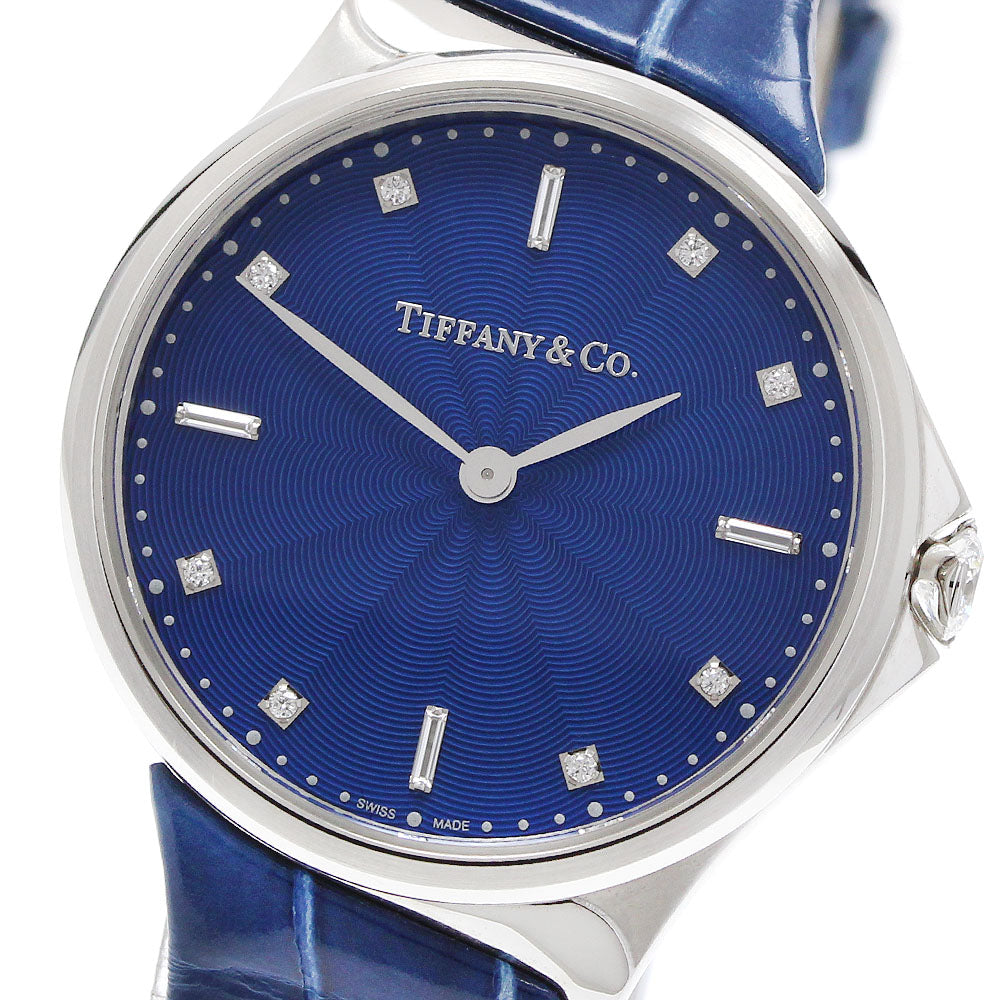 TIFFANY&Co. 60874778 Metro 2 Hand 8P Diamond Quartz Women's Watch - Excellent Condition