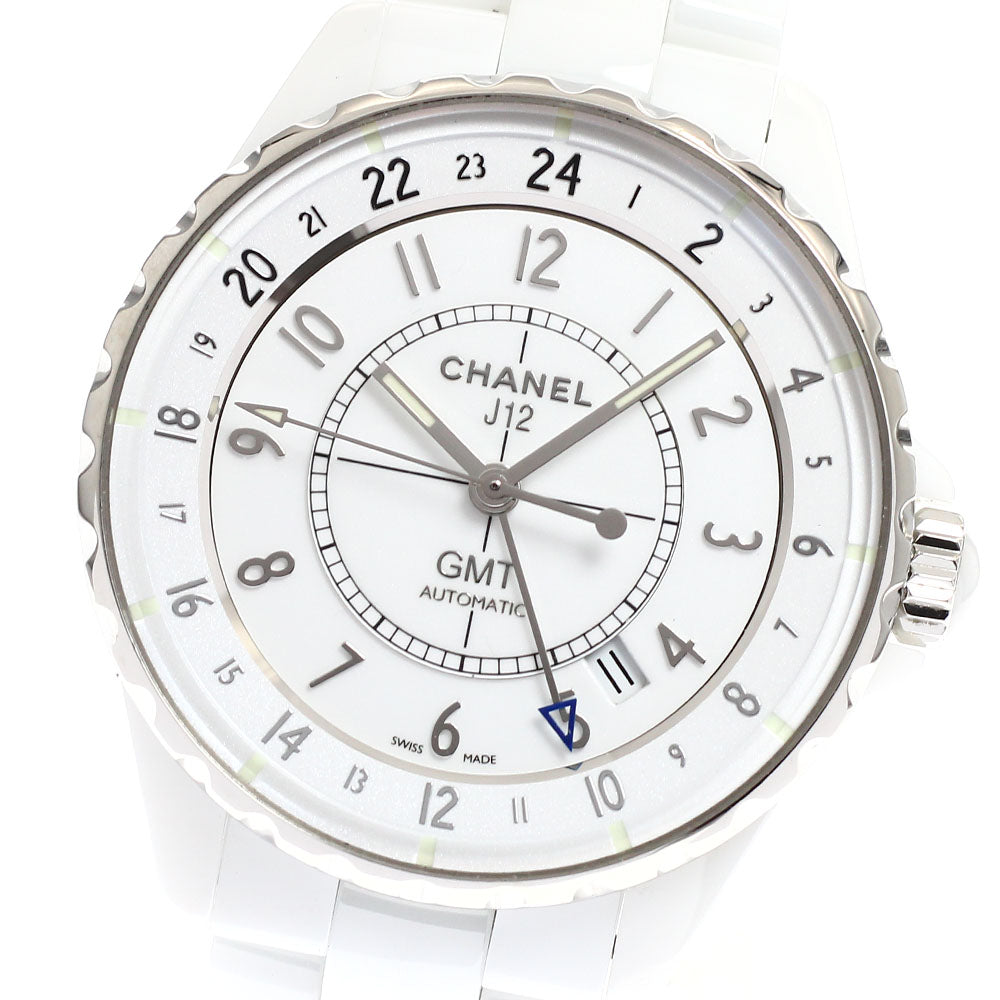 CHANEL H3103 J12 38MM GMT Automatic Men's Watch Excellent Condition with Warranty Card