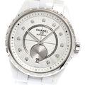 CHANEL H4345 J12 White Ceramic 11-Diamond Date Automatic Boys' Watch - Excellent Condition