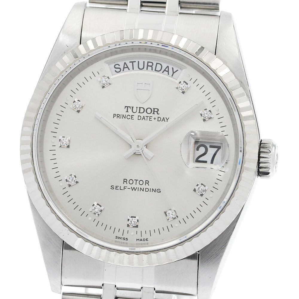TUDOR 76214 Prince Date-Day WG Bezel 10P Diamond Automatic Men's Watch with Warranty
