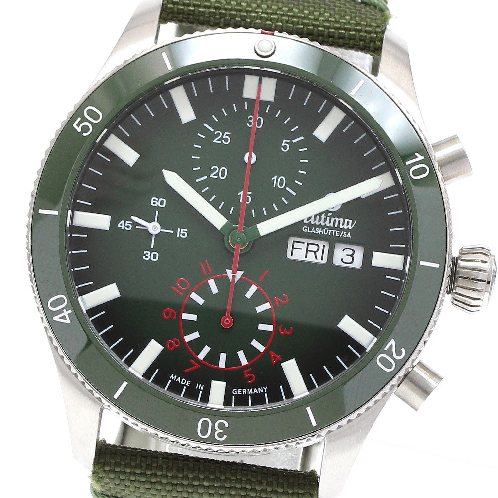 TUTIMA 6406-03 Grand Flieger Airport Chronograph Day-Date Automatic Men's Watch - Excellent Condition