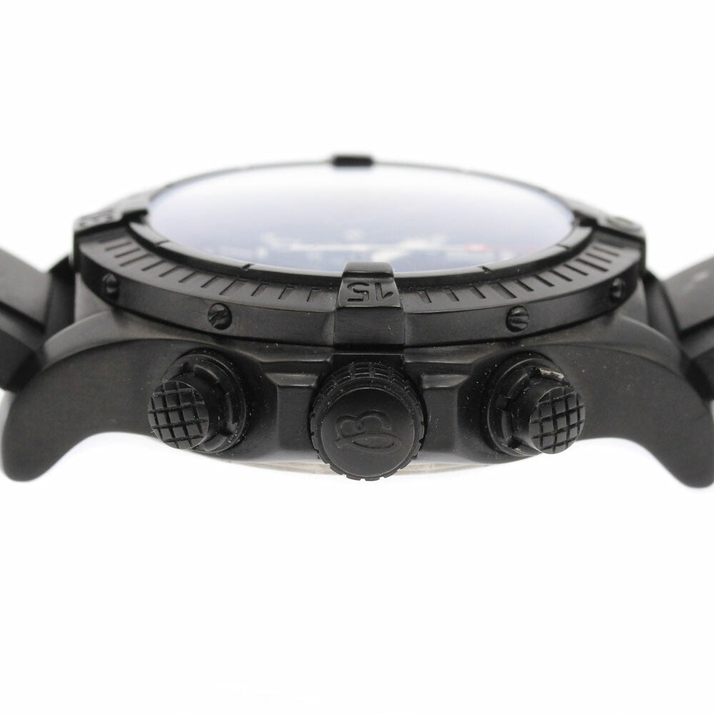BREITLING M13370 Super Avenger Black Steel Chronograph Automatic Men's Watch