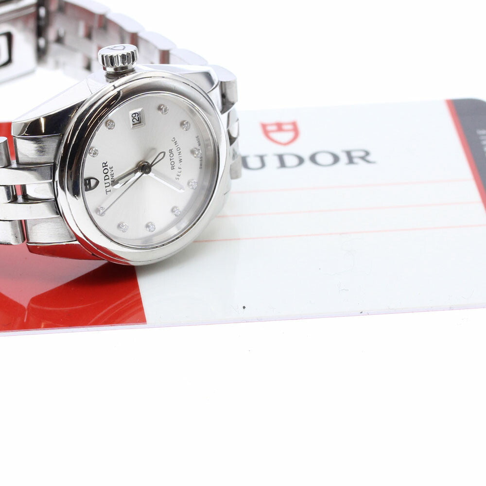 TUDOR 51000 Glamour Date 10P Diamond Automatic Ladies Watch with Warranty