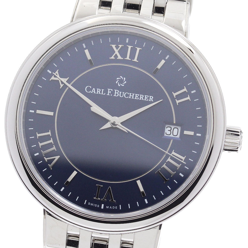CARL F.BUCHERER 00.10314.08.55.21 Adamavi Date Automatic Men's Watch Excellent Condition with Warranty Card