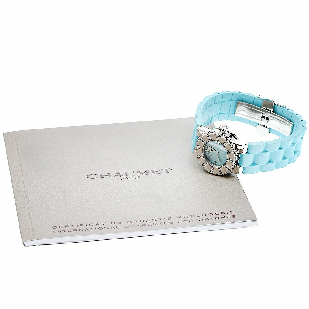 Chaumet W06209-24A Class One Bezel Diamond Quartz Ladies Watch with Warranty