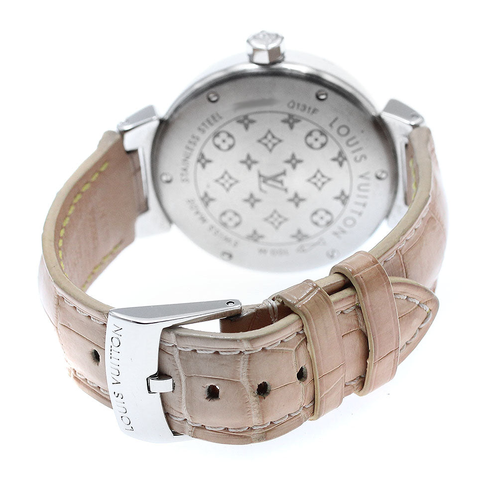 LOUIS VUITTON Q131F Tambour Lovely Diamond 18P Diamond Quartz Women's Watch (Good Condition)