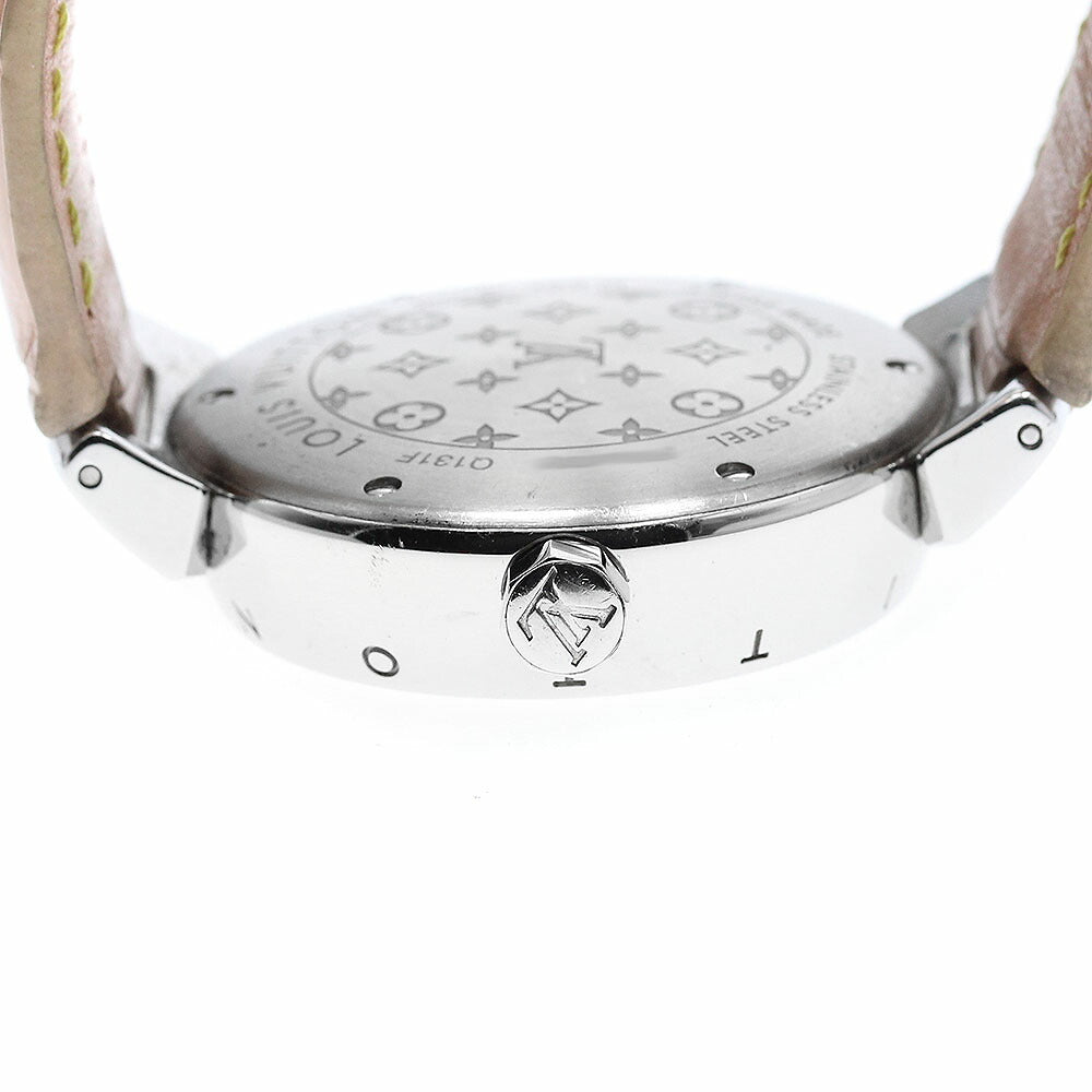 LOUIS VUITTON Q131F Tambour Lovely Diamond 18P Diamond Quartz Women's Watch (Good Condition)