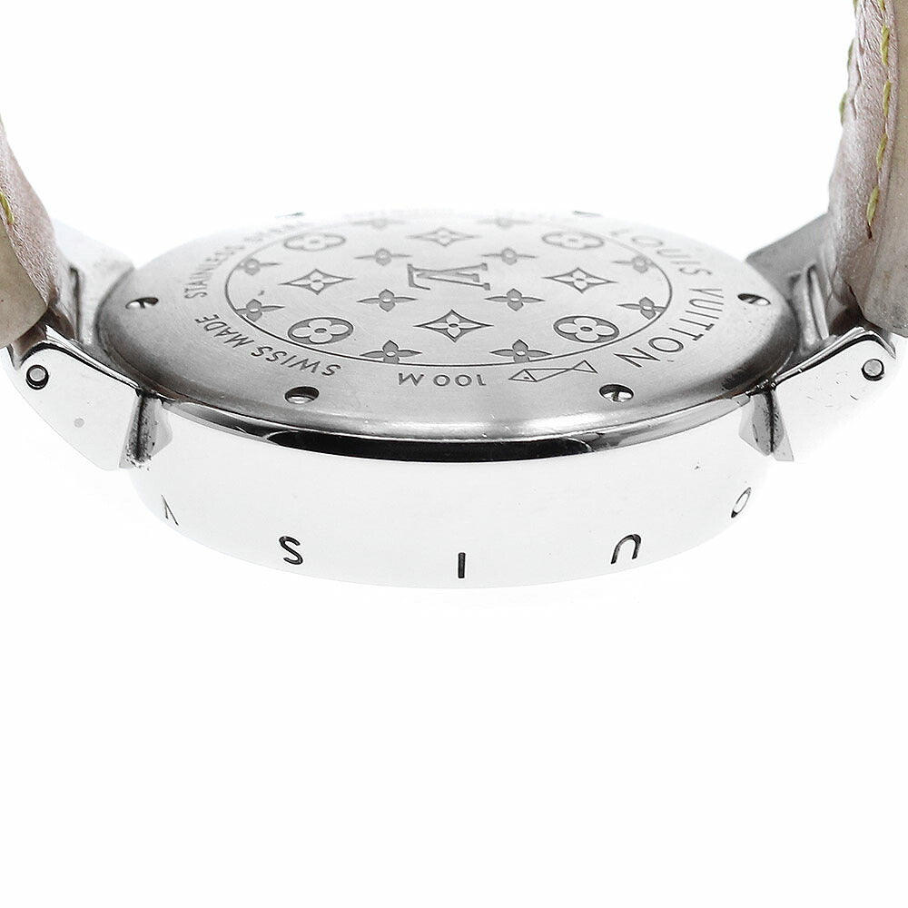 LOUIS VUITTON Q131F Tambour Lovely Diamond 18P Diamond Quartz Women's Watch (Good Condition)