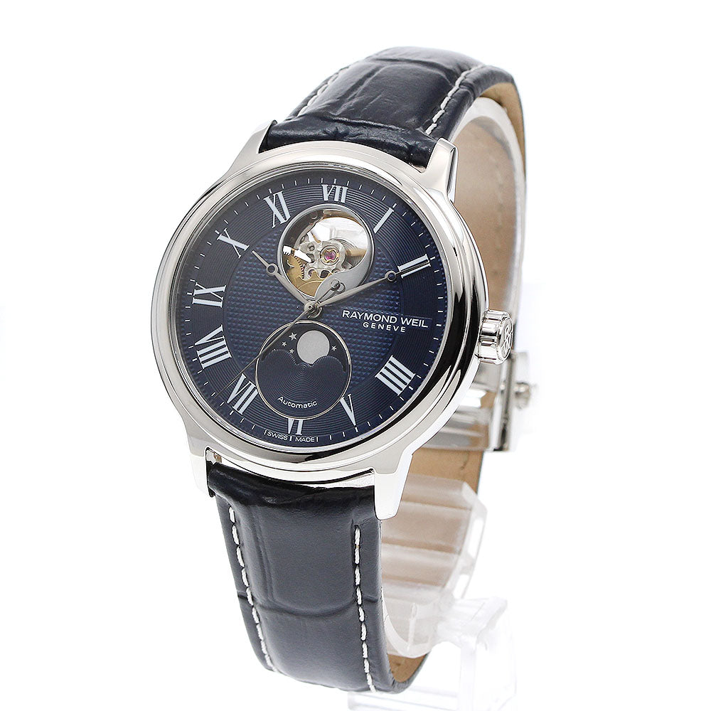 RAYMOND WEIL 2240-STC-J0508 Maestro Japan Limited Edition Moon Phase Automatic Men's Watch Excellent Condition with Box and Warranty Card