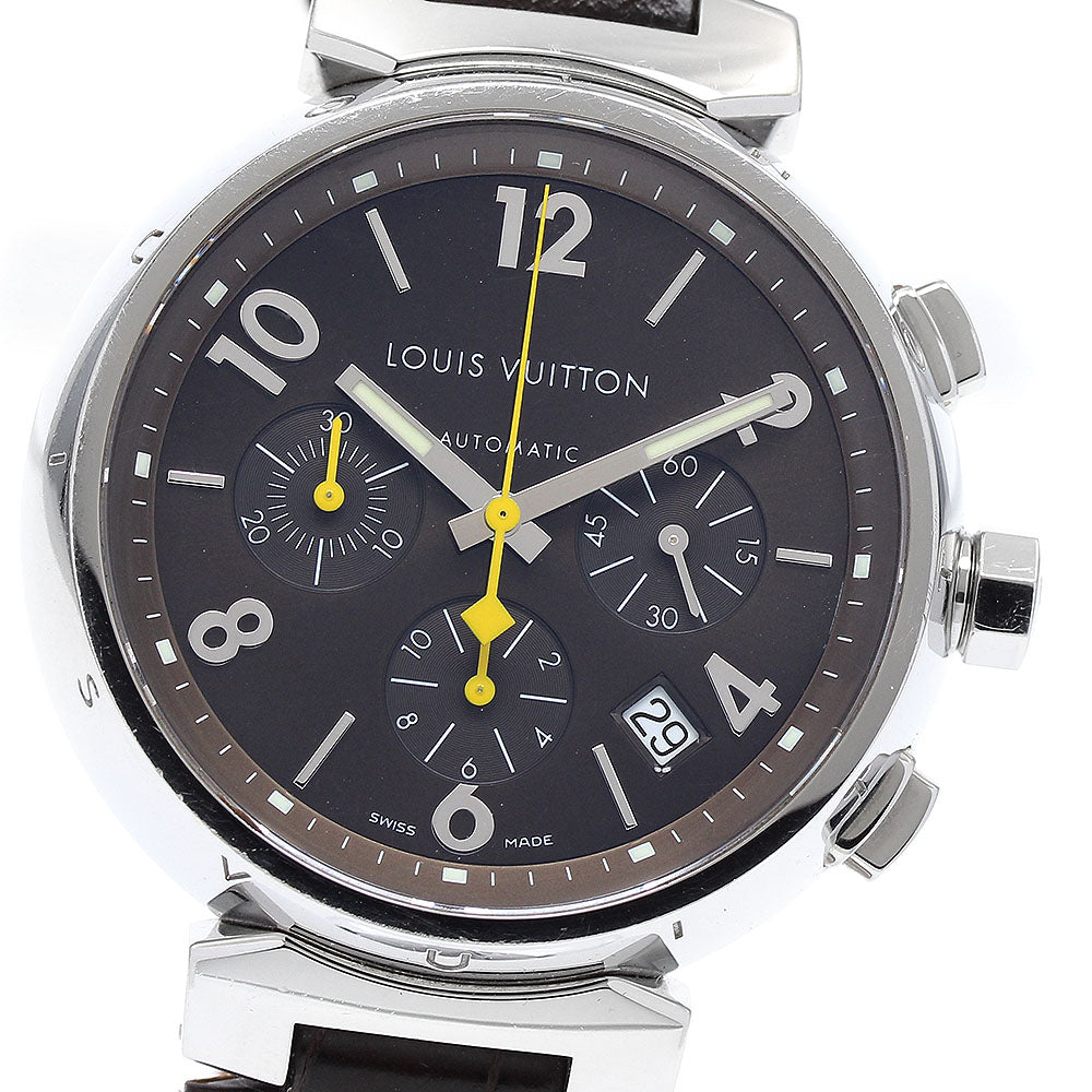 LOUIS VUITTON Q1121 Tambour Date Chronograph Automatic Men's Watch