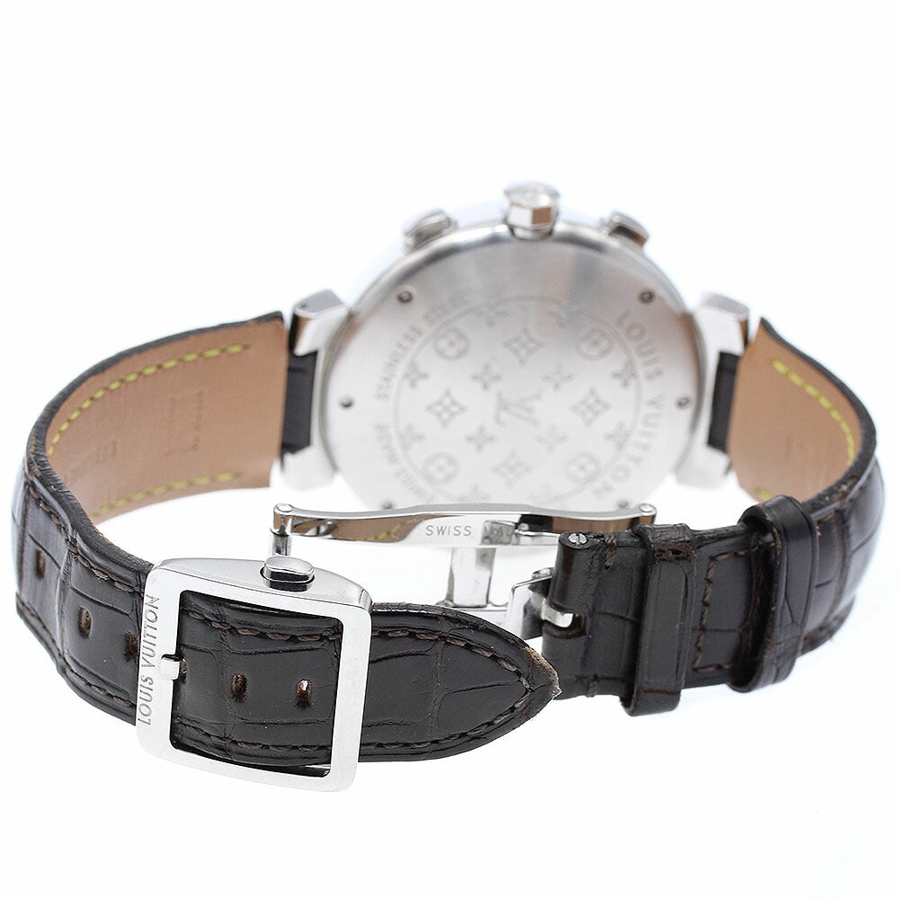 LOUIS VUITTON Q1121 Tambour Date Chronograph Automatic Men's Watch
