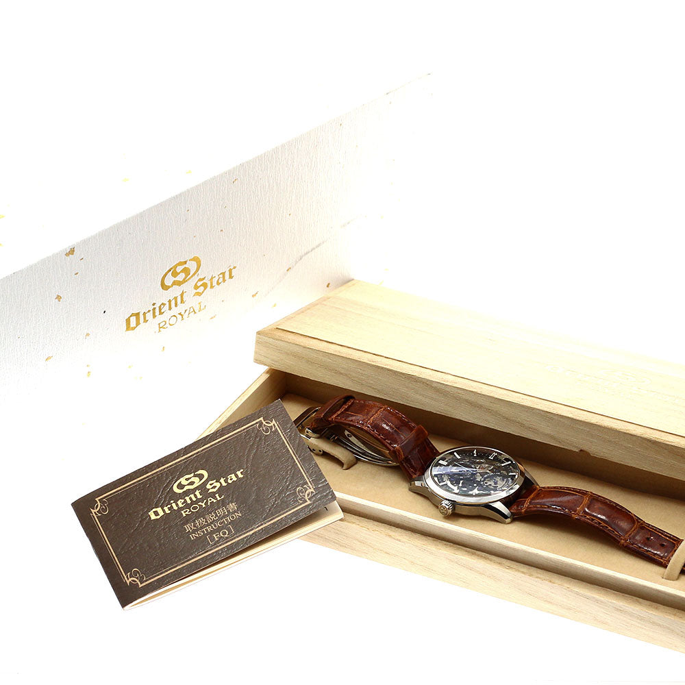 ORIENT FQ01-C00 Royal Power Reserve Manual Winding Men's Watch with Box