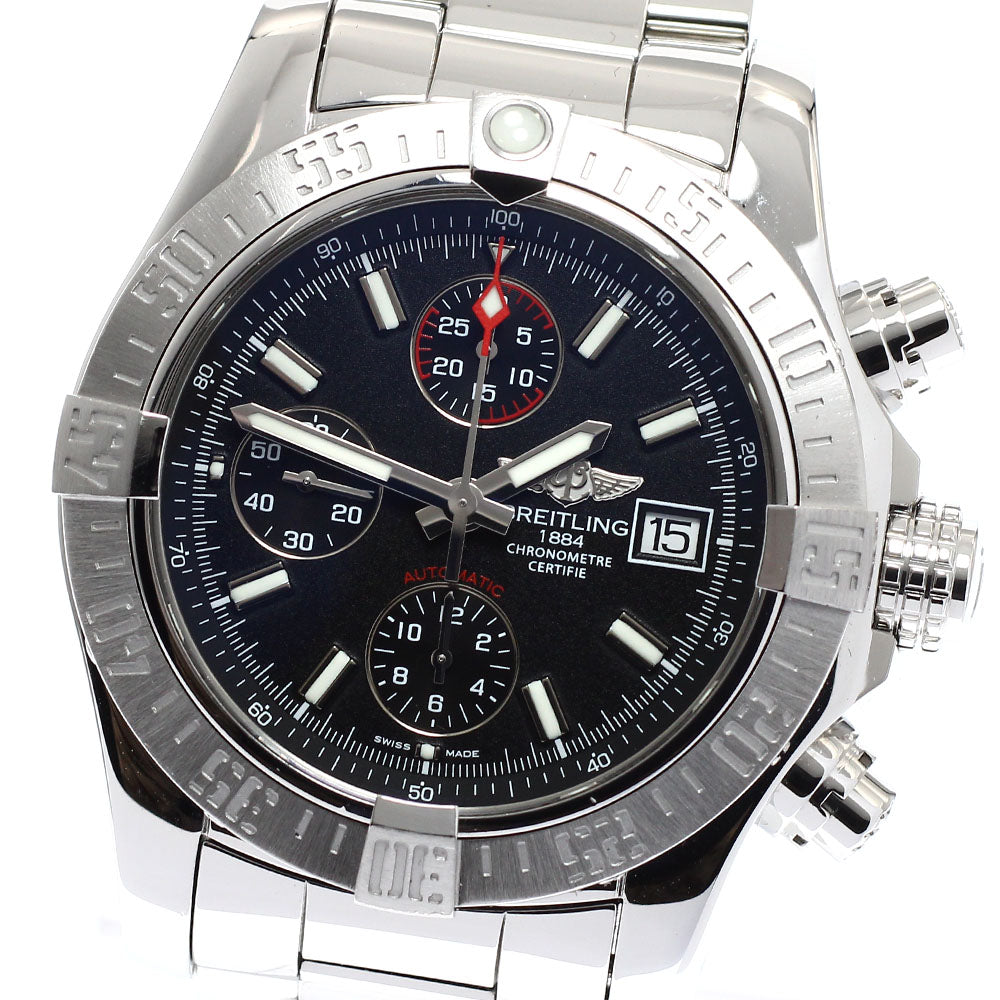 BREITLING A13381 Avenger II Date Chronograph Automatic Men's Watch Excellent Condition with Box and Warranty Card