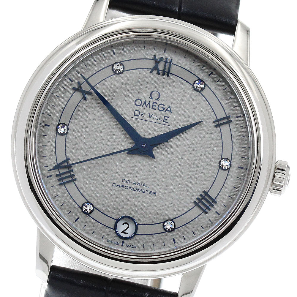 OMEGA 424.13.33.20.56.002 De Ville Prestige 6P Diamond Automatic Ladies Watch Excellent Condition