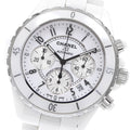 CHANEL H1007 J12 White Ceramic Date Chronograph Automatic Men's Watch