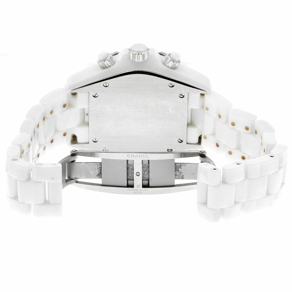 CHANEL H1007 J12 White Ceramic Date Chronograph Automatic Men's Watch