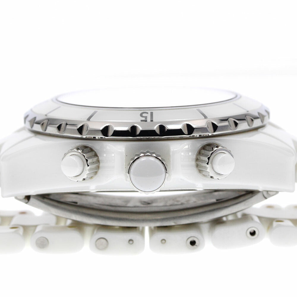 CHANEL H1007 J12 White Ceramic Date Chronograph Automatic Men's Watch