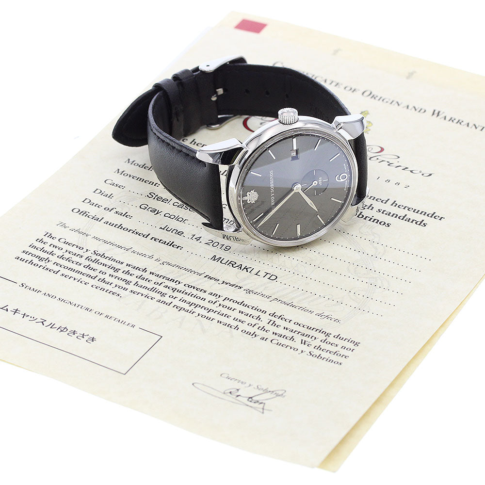 CUERVO Y SOBRINOS 3195-GS Historiador Date Small Seconds Automatic Men's Watch with Warranty
