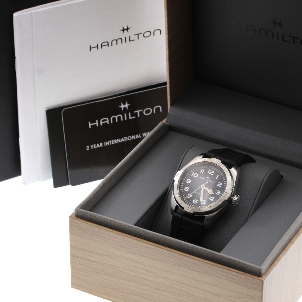 HAMILTON H702250 Khaki Field Expedition Automatic Men's Watch Excellent Condition with Box and Warranty Card