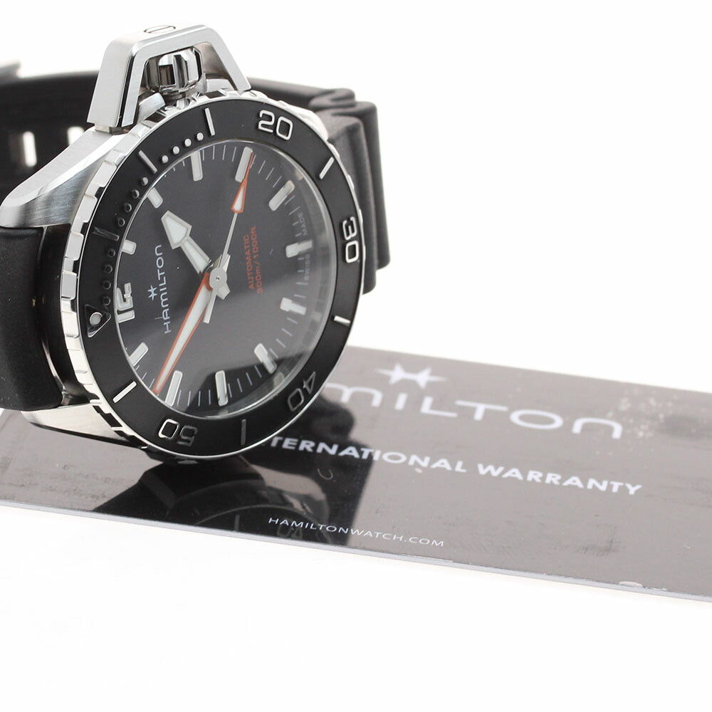 HAMILTON H77455330 Khaki Navy Open Water Automatic Men's Watch Excellent Condition with Warranty.