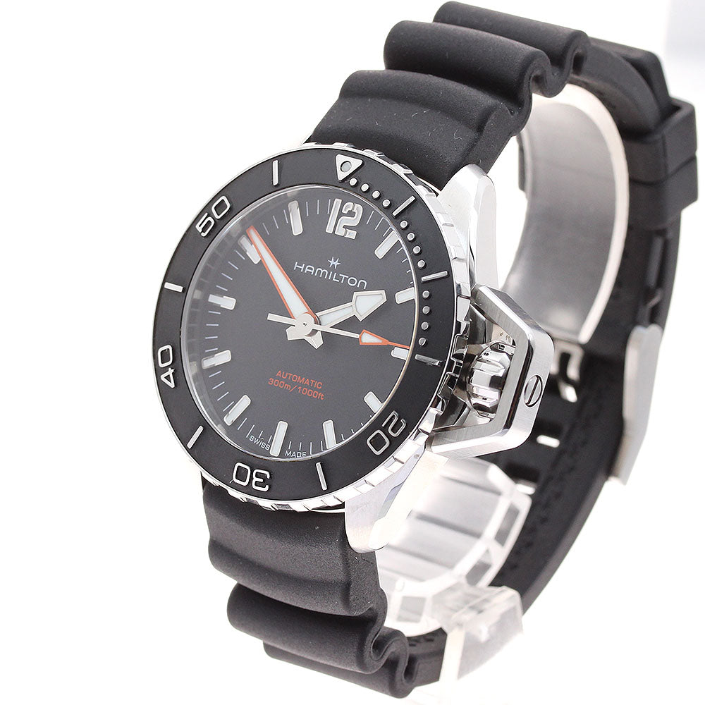 HAMILTON H77455330 Khaki Navy Open Water Automatic Men's Watch Excellent Condition with Warranty.