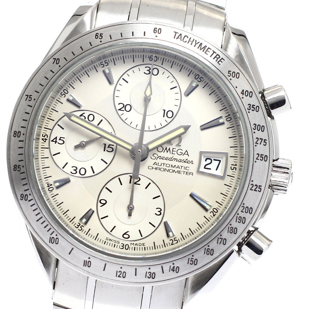 OMEGA 3211.30 Speedmaster Date Chronograph Automatic Men's Watch Excellent Condition with Warranty Card