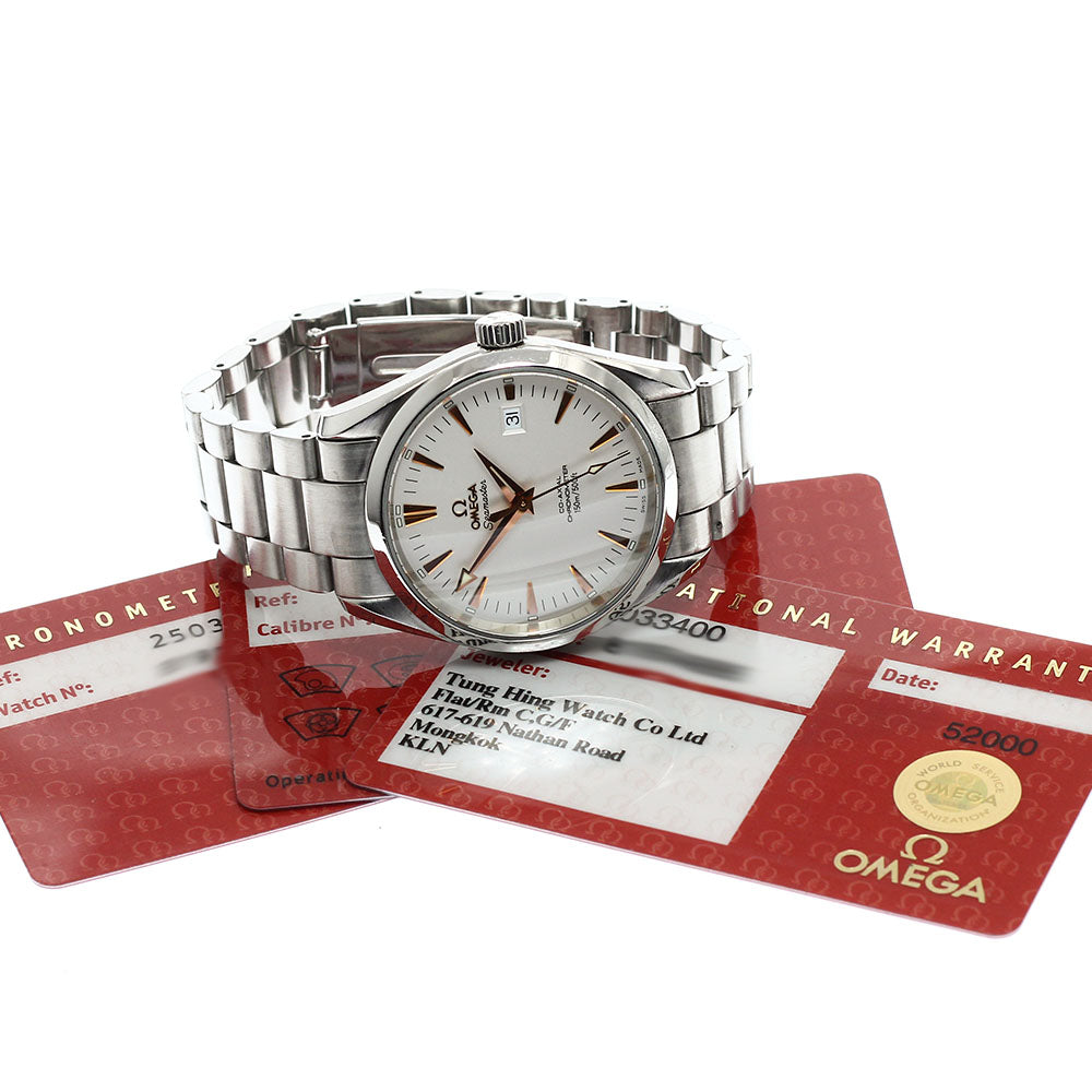 OMEGA 2503.34 Seamaster Aqua Terra Co-Axial Date Automatic Men's Watch with Warranty
