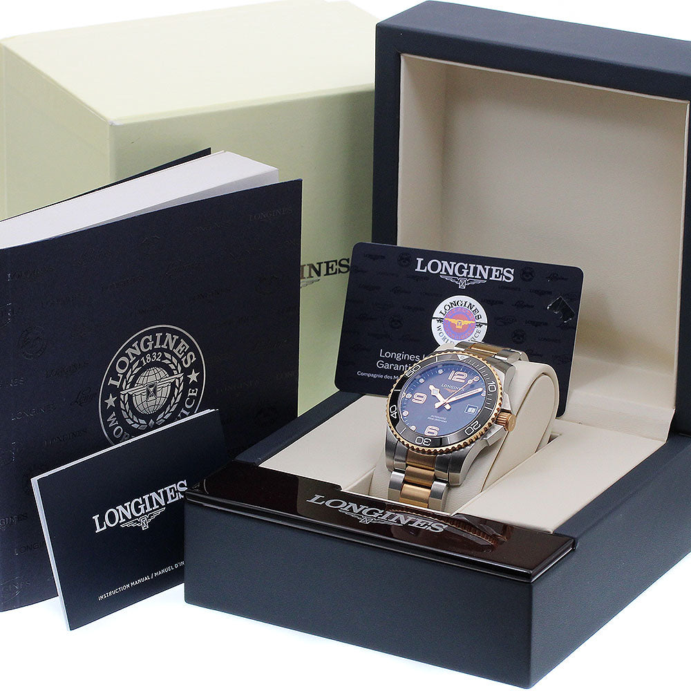 LONGINES L3.781.3 HydroConquest Date Automatic Men's Watch with Box and Warranty Card
