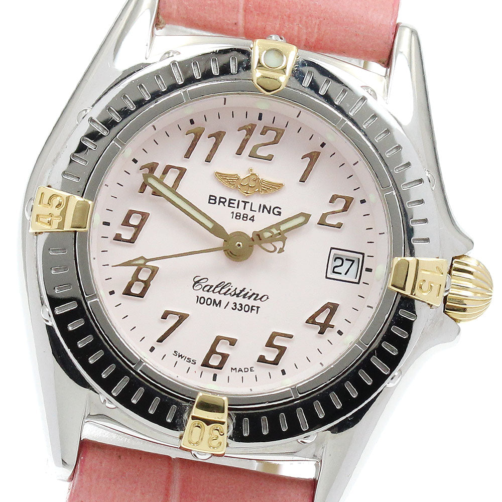 BREITLING B52345 Callistino Date Quartz Ladies Watch Excellent Condition with Box