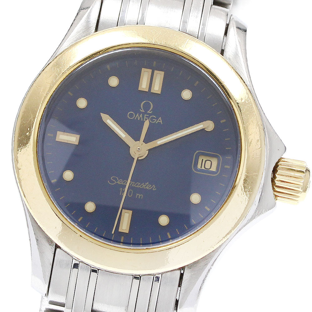 OMEGA 2481.80 Seamaster 120M YG Bezel Date Quartz Ladies Watch