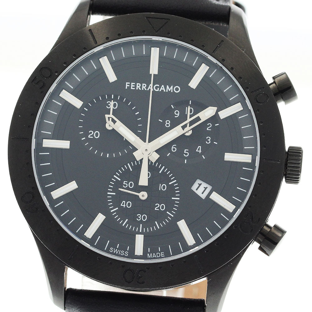 Salvatore Ferragamo SFU400223 New Gent Chrono Quartz Men's Watch Excellent Condition with Inner Box and Warranty Card.