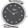LONGINES L4.513.0.58.6 La Grande Classic Diamond Bezel 12P Diamond Quartz Ladies Watch with Warranty