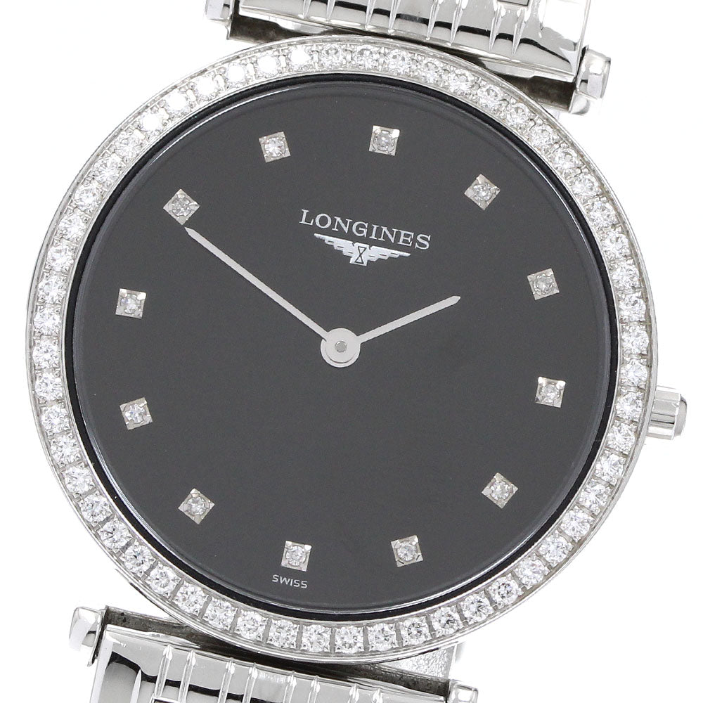 LONGINES L4.513.0.58.6 La Grande Classic Diamond Bezel 12P Diamond Quartz Ladies Watch with Warranty