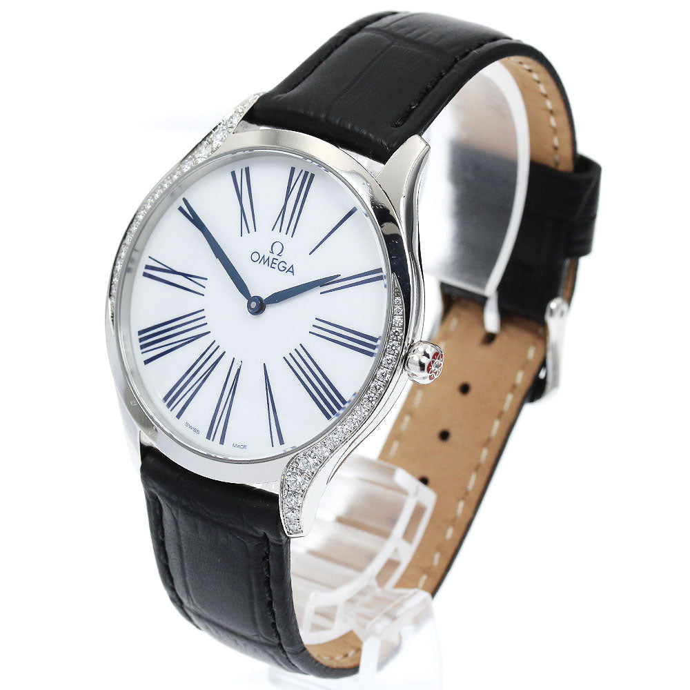 OMEGA 428.18.39.60.04.001 De Ville Tresor Diamond Bezel Quartz Men's Watch with Warranty