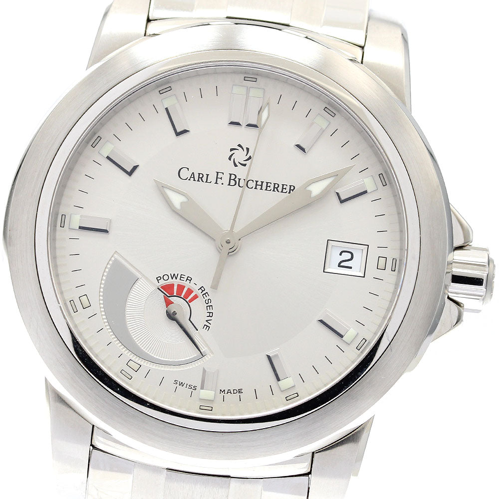 CARL F.BUCHERER 10616.08 Patravi Power Reserve Date Automatic Men's Watch Excellent Condition
