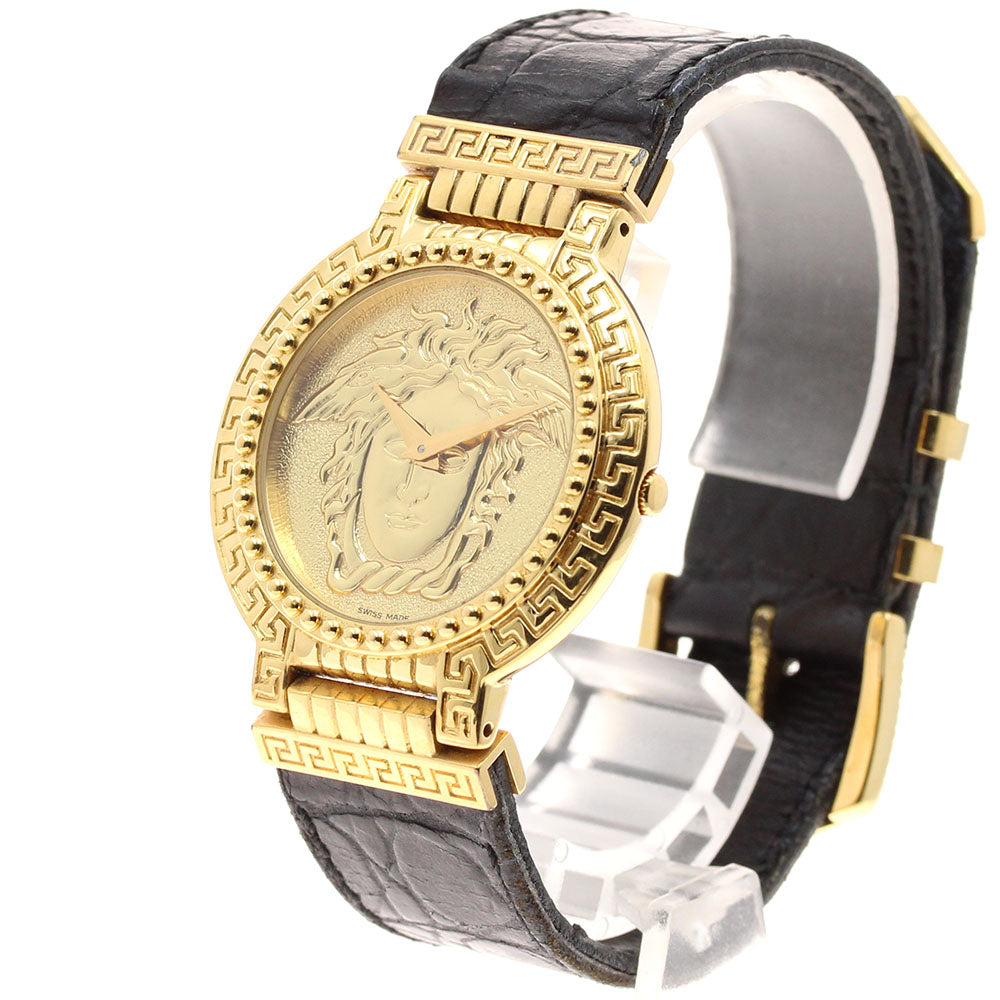 VERSACE 7008011 Medusa Coin Watch Quartz Men's (with inner box and warranty)
