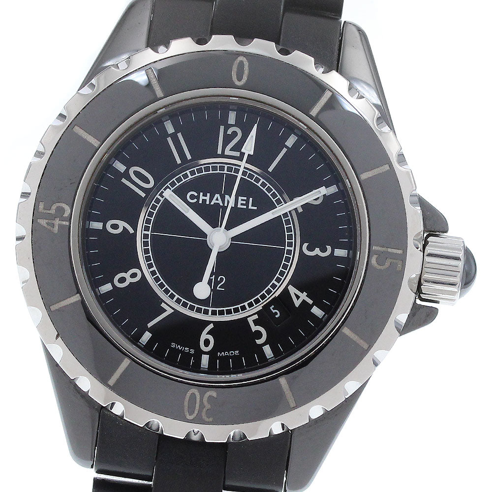 CHANEL H0681 J12 Black Ceramic Date Quartz Ladies Watch with Warranty Card