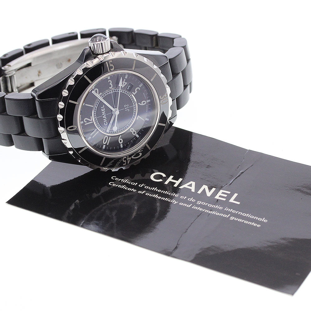 CHANEL H0681 J12 Black Ceramic Date Quartz Ladies Watch with Warranty Card