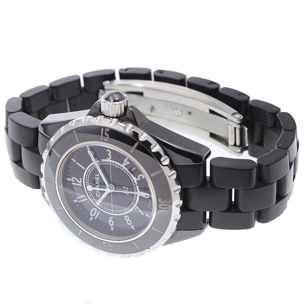 CHANEL H0681 J12 Black Ceramic Date Quartz Ladies Watch with Warranty Card