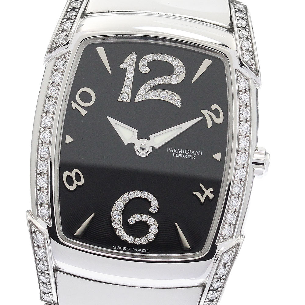 PARMIGIANI FLEURIER Carpadonna Side Diamond Quartz Ladies Watch Excellent Condition with Box