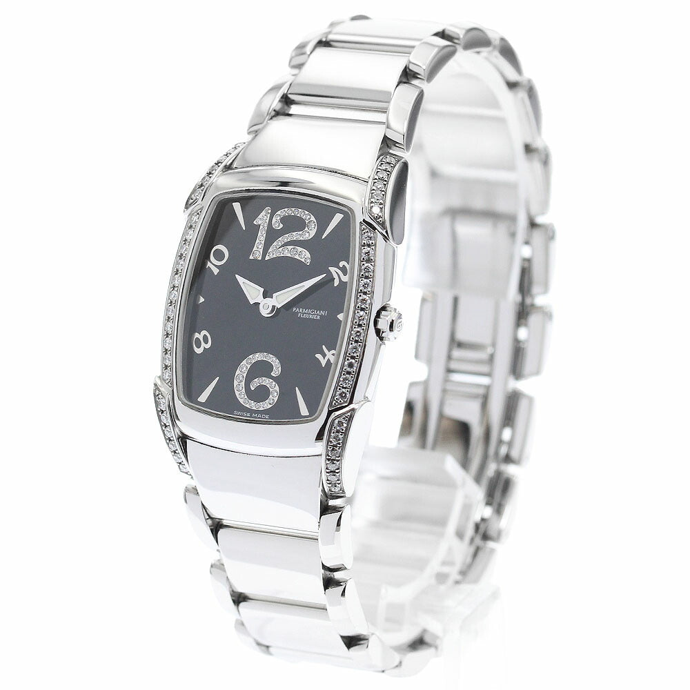 PARMIGIANI FLEURIER Carpadonna Side Diamond Quartz Ladies Watch Excellent Condition with Box