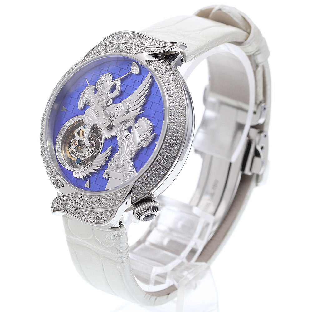 Toshyu Fukami Archangel Tourbillon Diamond Bezel Automatic Men's Watch Excellent Condition with Inner Box and Warranty Card